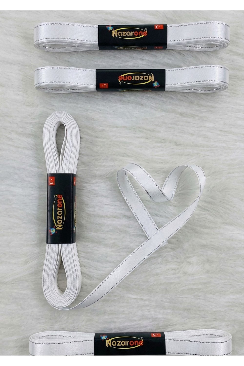 Saten Simli Kurdele 1cm-10mt-beyaz(101)