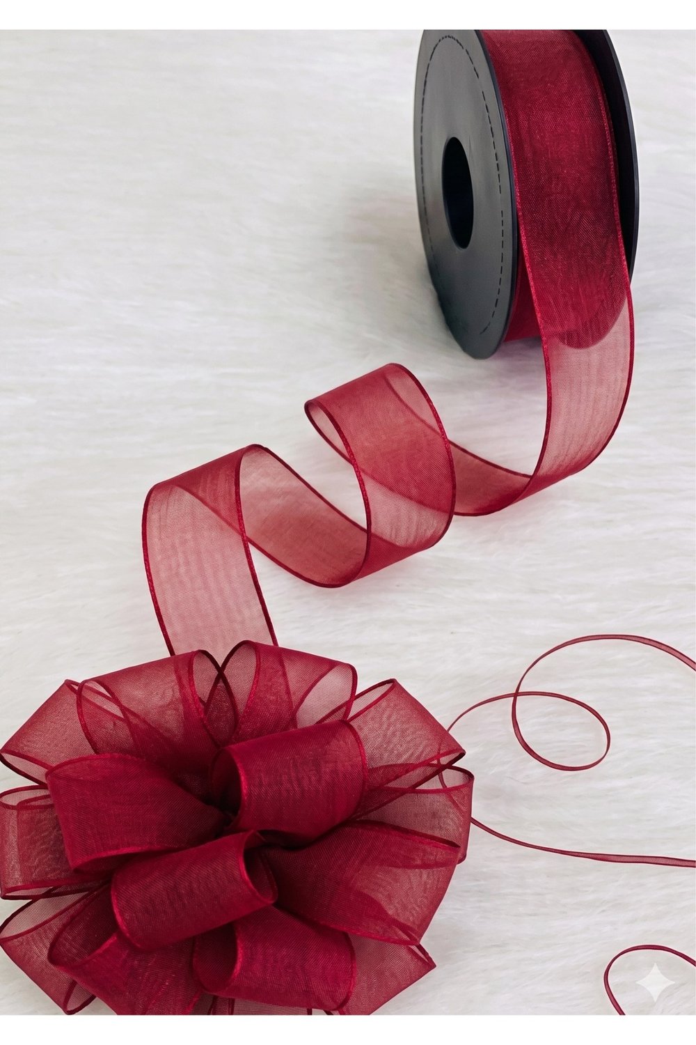 Şifon Kurdele 2,5cm-20mt-bordo(1007)