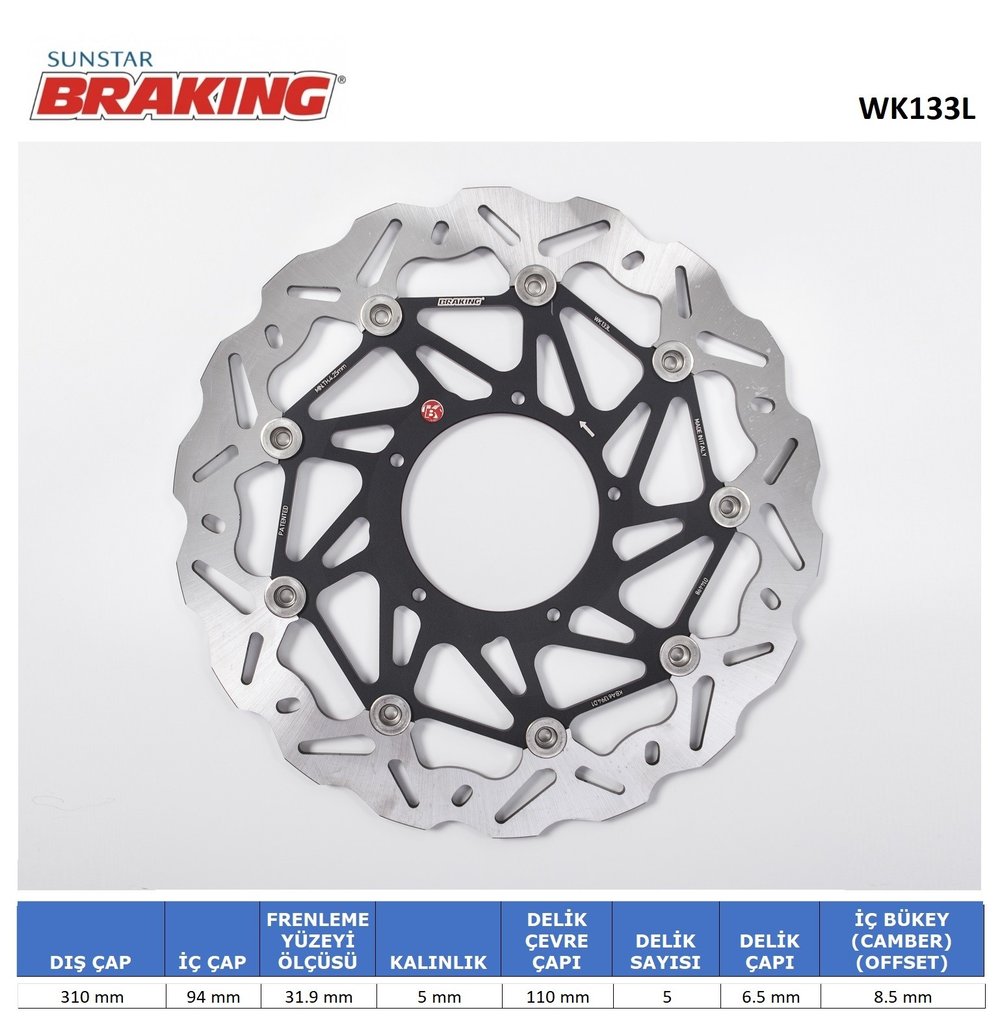 BRAKING HONDA VFR 800 X CROSSRUNNER DALGALI ÖN PERFORMANS FREN DİSKİ (SOL)