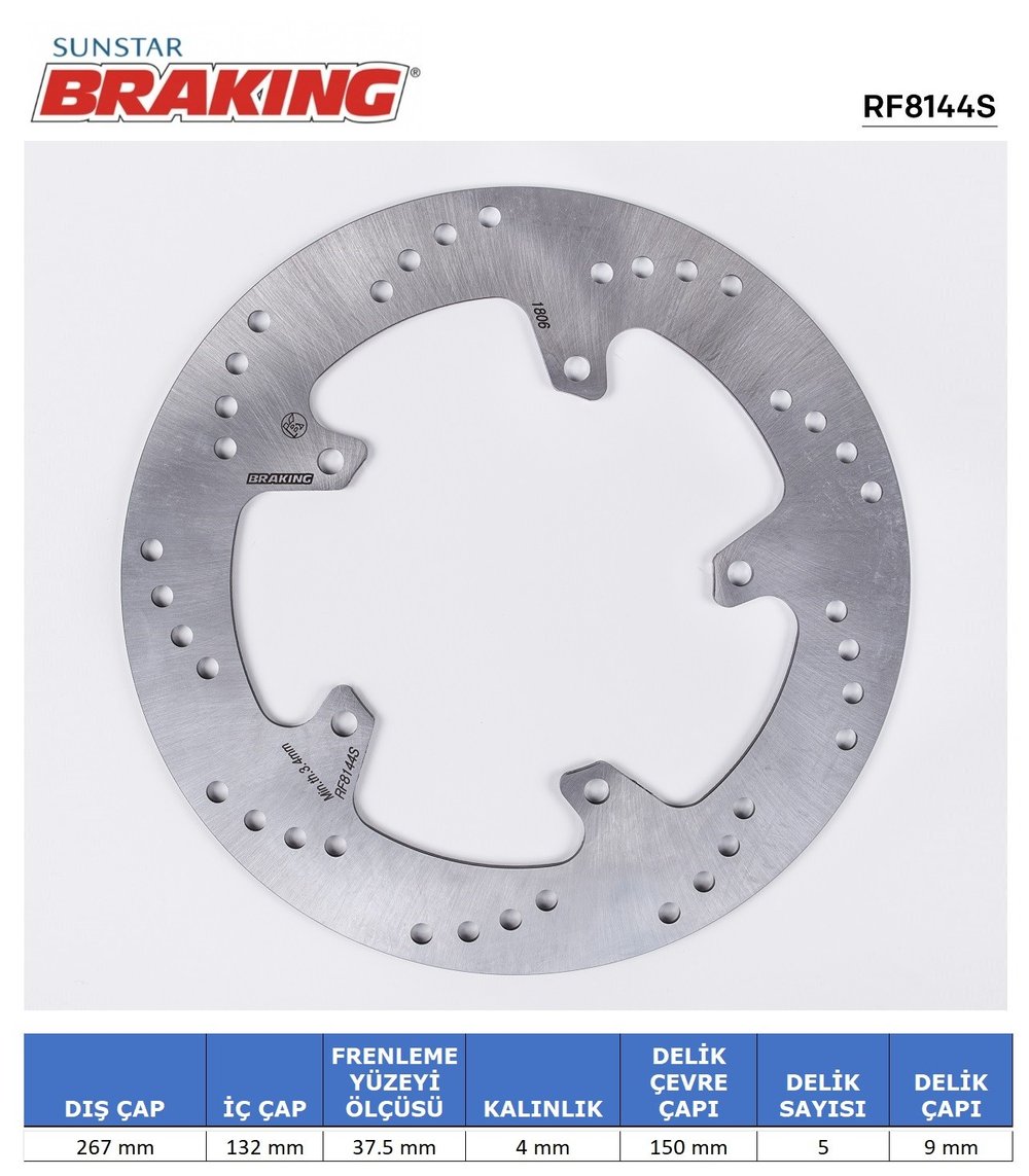 BRAKING YAMAHA X-MAX 125-250-400 / MAJESTY 400 / T-MAX 500-530 YUVARLAK ÖN FREN DİSKİ