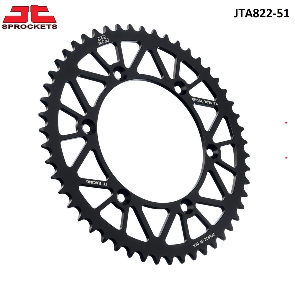 JT ARKA DİŞLİ SİYAH ALÜMİNYUM (BLK)
