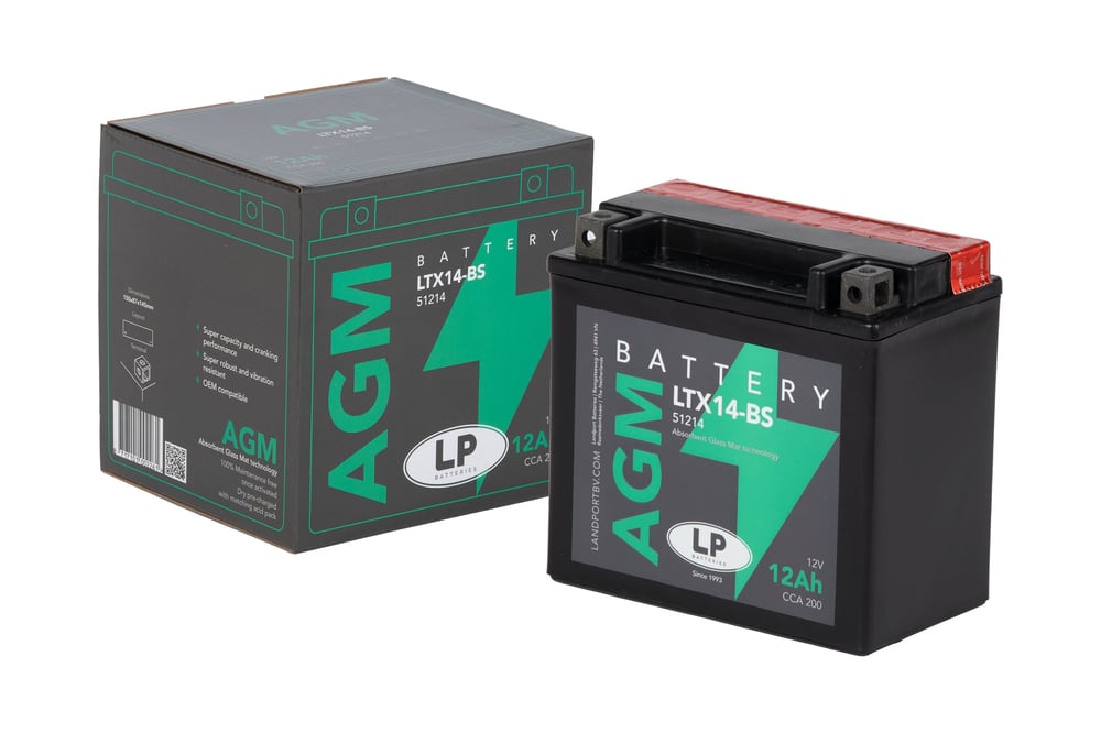 LP - LANDPORT YTX14-BS Agm Akü (Ltx14-Bs) / 12 A / Kg: 4,06 / L:150 / W:87 / H:145 Cca: 200