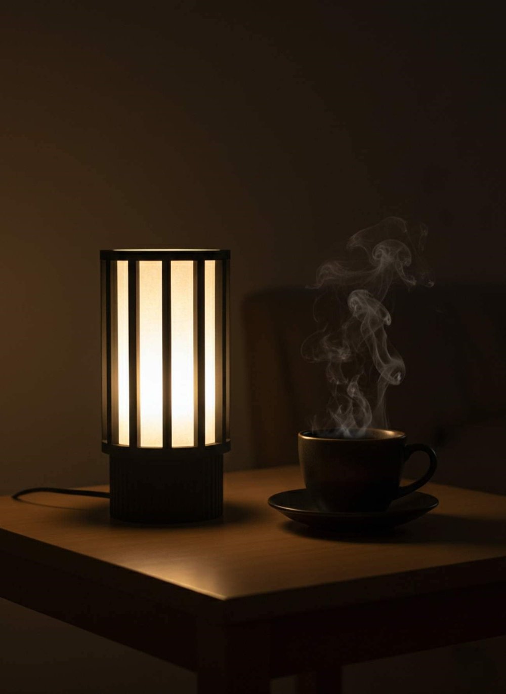 METRİS - Modern Masa ve Gece Lambası – Ambiyans Lambası, Dekoratif LED Abajur, E14 Duy