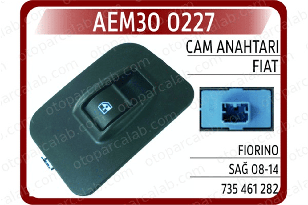 AEM 30 0227 Cam Açma Düğmesi Ön Sağ