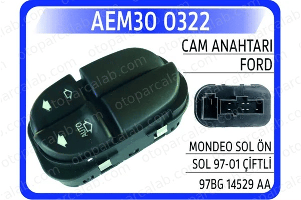 AEM 30 0322 Cam Açma Düğmesi Ön Sol FORD MONDEO II MONDEO II Sedan 97BG14529AA 3161800