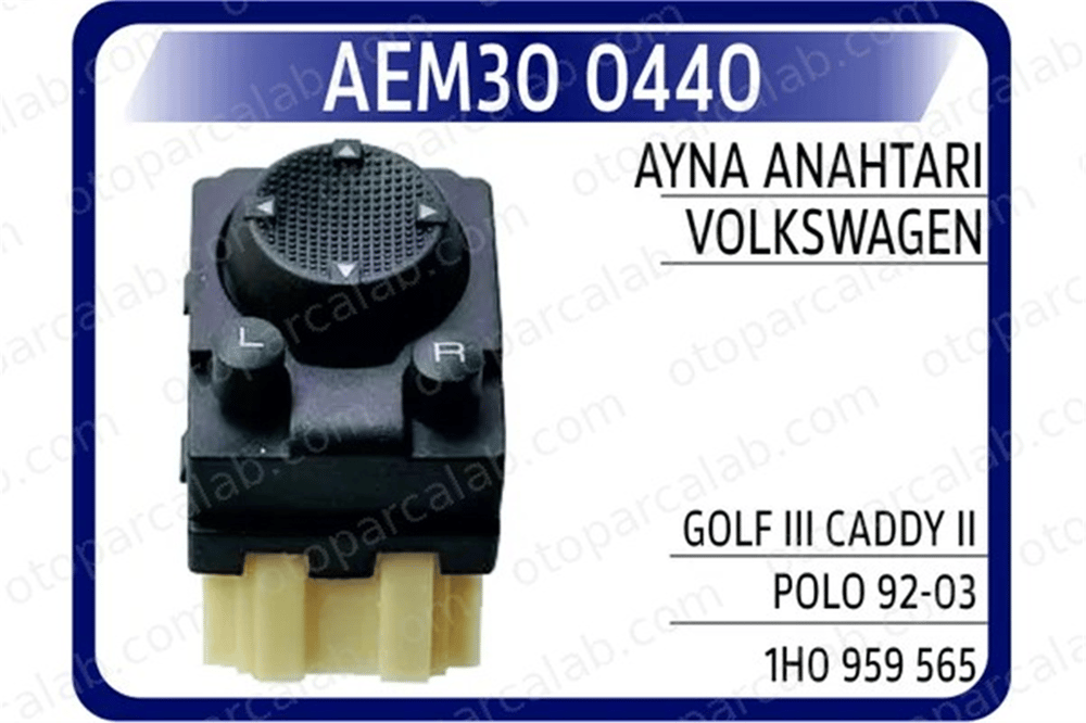 AEM 300440 Ayna Kumanda Düğmesi SEAT IBIZA II VW GOLF III 1H0959565
