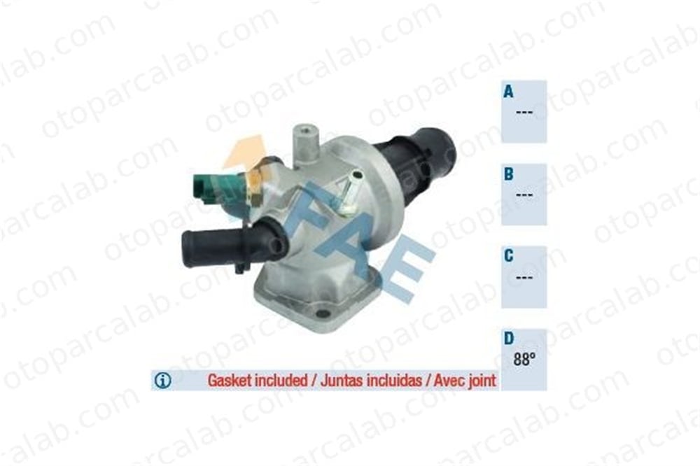 AKD OP143108 Termostat Gövdesi FIAT PANDA OPEL AGILA