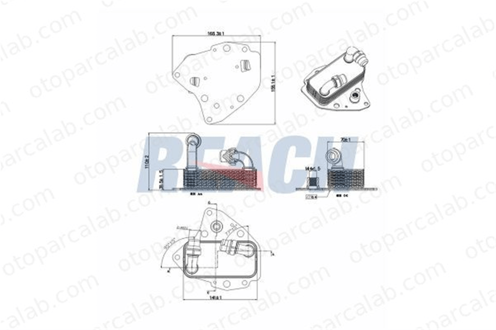 AKD OP146114 Motor Yağ Soğutucu FIAT DOBLO Minibüs/Otobüs DOBLO Cargo 650159 55236754