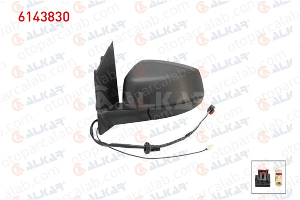 ALKAR 6143830 Dikiz Aynası Dış Sol VW CADDY V Kasa/büyük limuzin 2556364 2556368