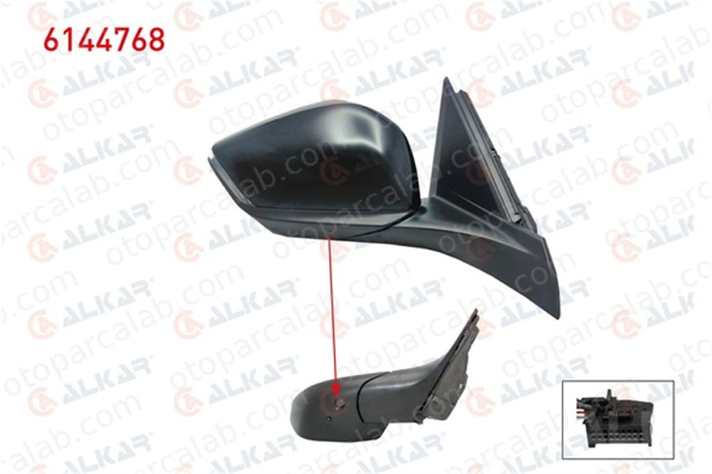 ALKAR 6144768 Dikiz Aynası Dış Sağ PEUGEOT 308 III 308 SW III 984605179V 984605279V