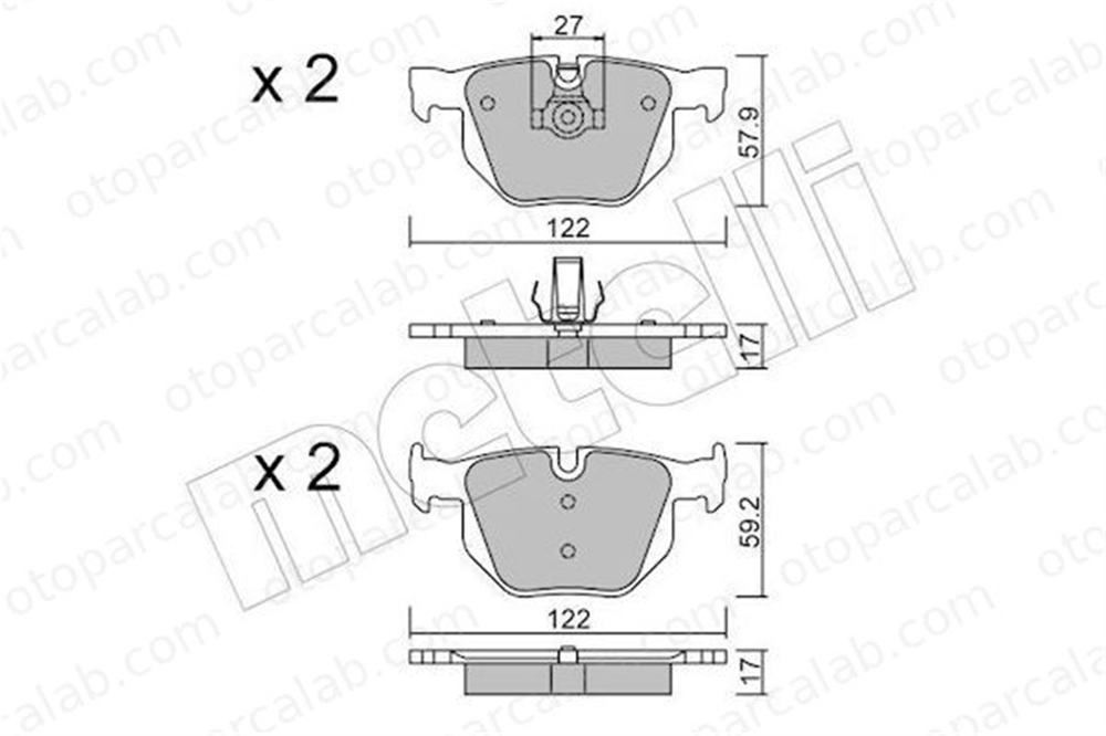 AP 05P1194 Fren Disk Balata Arka BMW 5 5 Touring 34216763043 34216763044