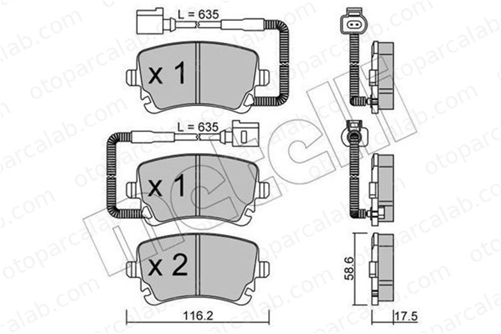 AP 05P1206 Fren Disk Balata Arka VW PHAETON 3D0698451 3D0698451A