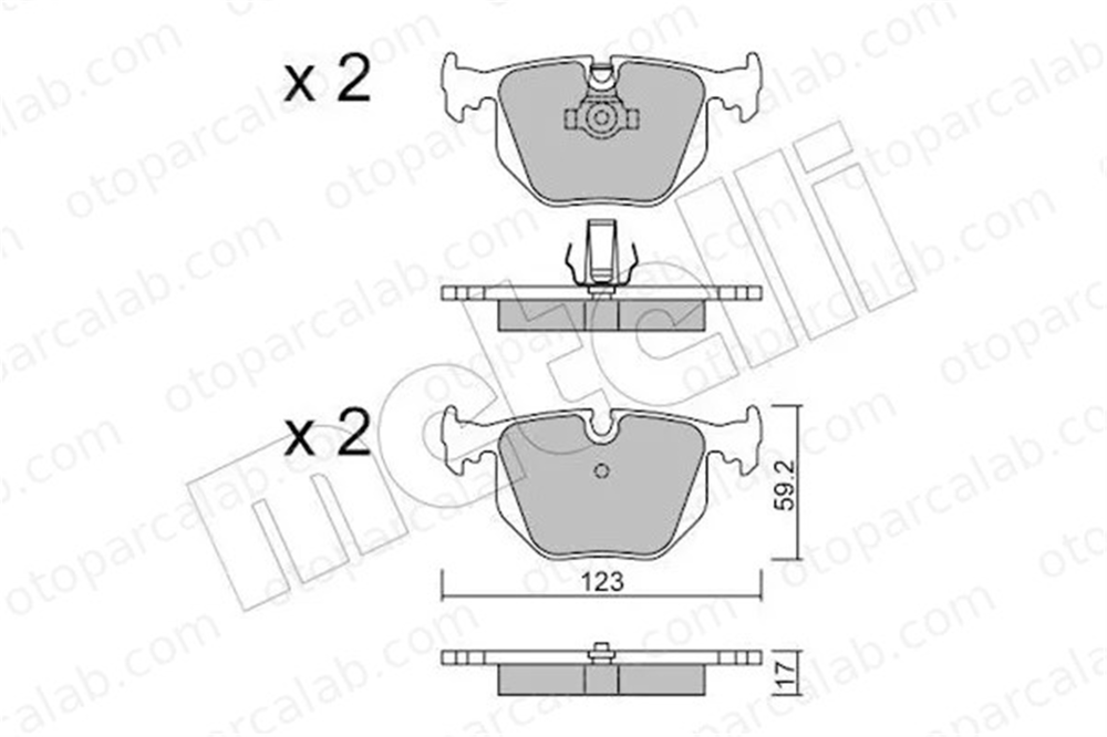 AP 05P1231 Fren Disk Balata Arka BMW X3 7 34211163833 34211164582