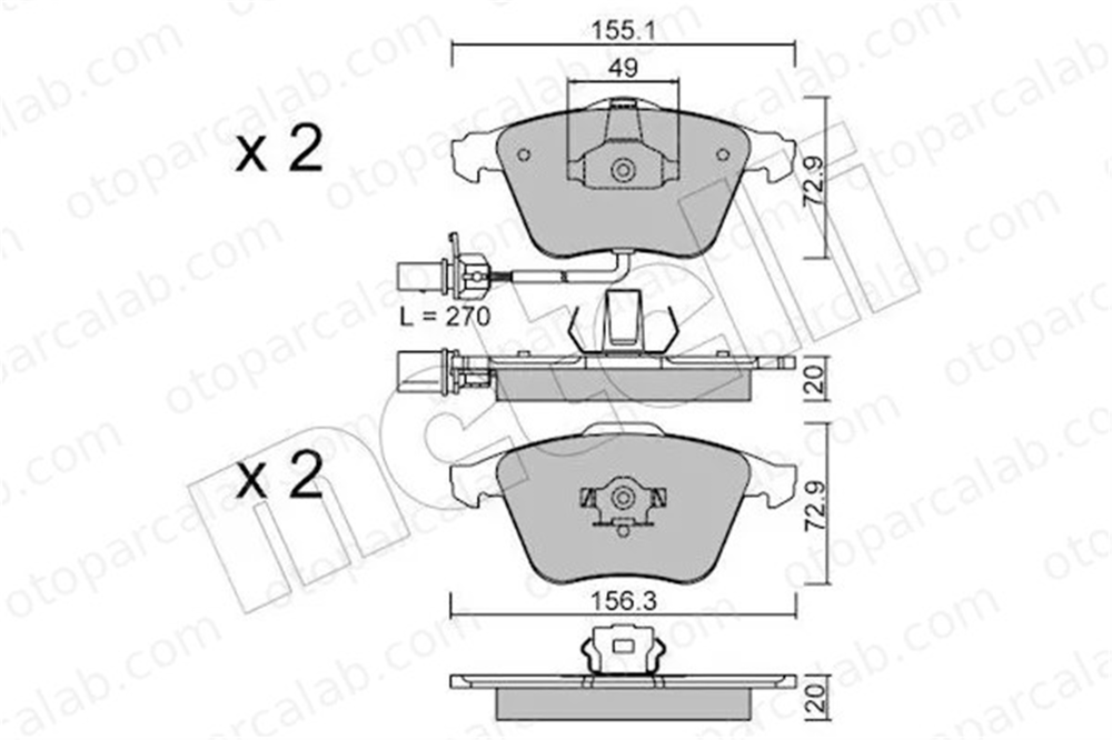 AP 05P1239 Fren Disk Balata Ön AUDI A6 C6 Avant A6 C6 4E0698151M 4F0698151B