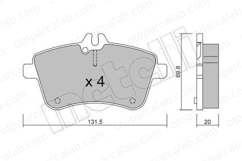 AP 05P1243 Fren Disk Balata Ön MERCEDES-BENZ B-SERISI Sports Tourer A-SERISI 1694200120 1694200820