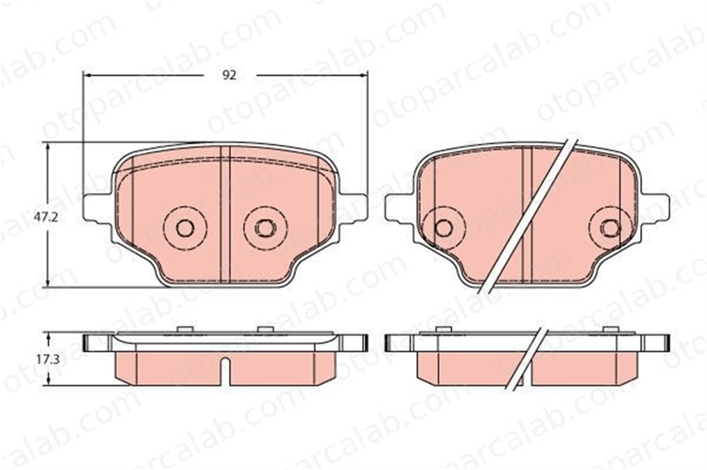 AP 05P2162 Fren Disk Balata Arka CITROËN BERLINGO Kasa/büyük limuzin OPEL COMBO Kasa/büyük limuzin 155255420 1635254980