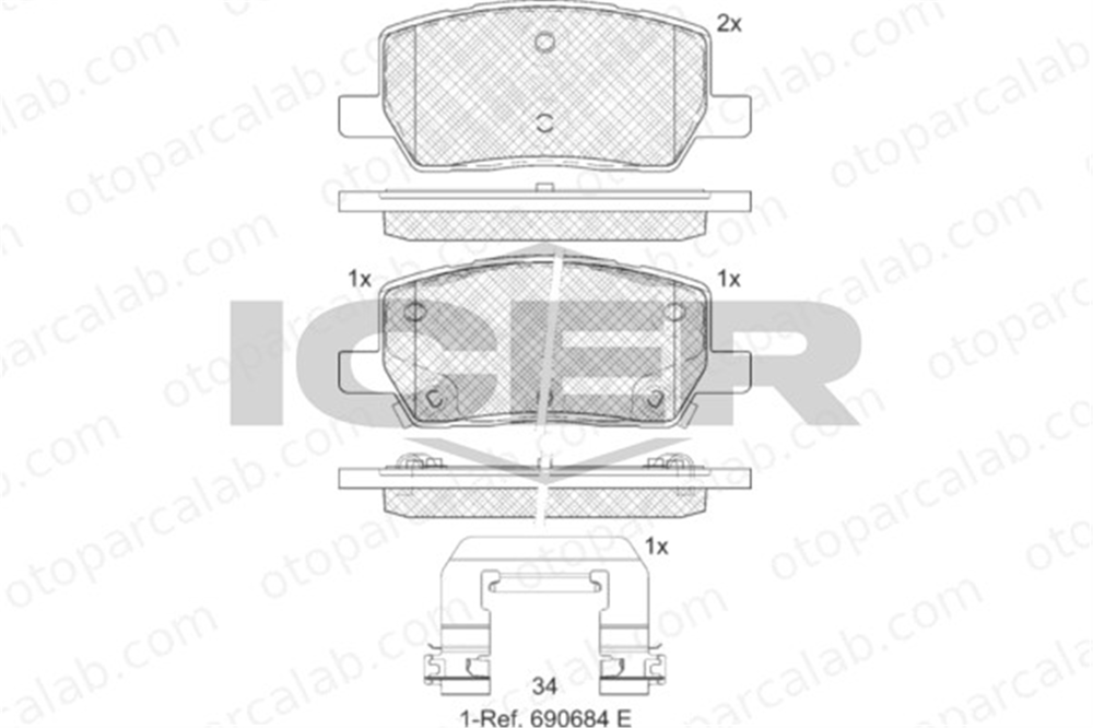 AP 05P2248 Fren Disk Balata Arka TESLA MODEL Y MODEL S 109741600B 100767800A