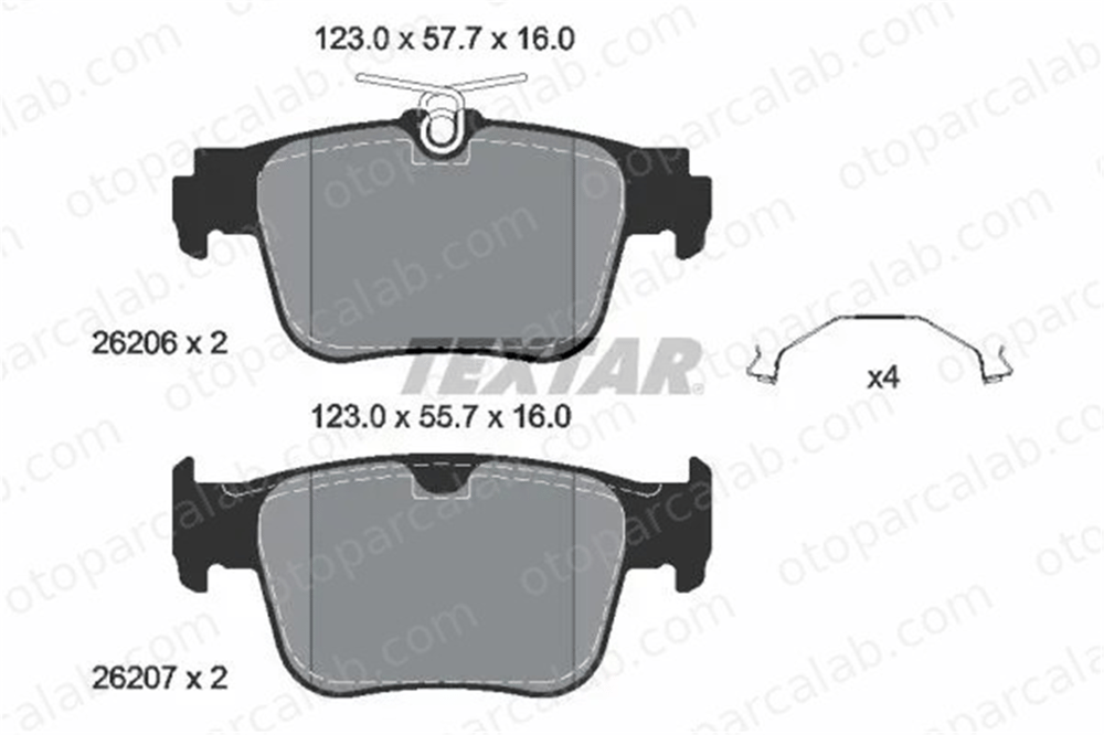 AP 05P2264 Fren Disk Balata Arka SKODA OCTAVIA IV Combi SEAT LEON 2614214 5WA698451