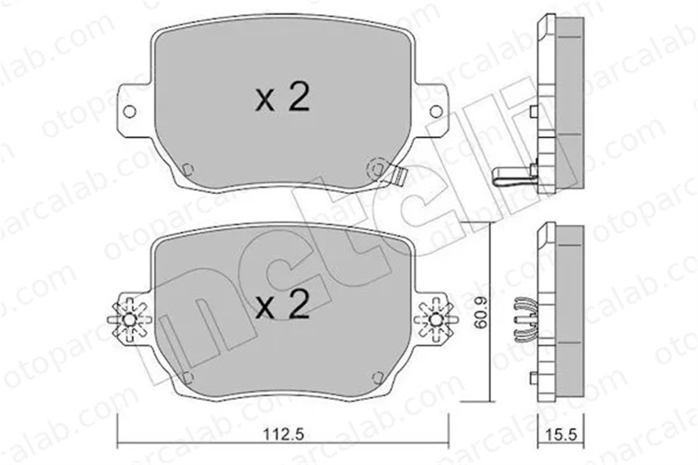 AP 05P2267 Fren Disk Balata Arka TESLA MODEL 3 MODEL Y 800824600A 800824600C