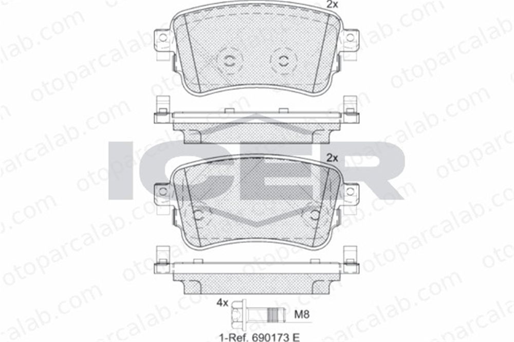 AP 05P2358 Fren Disk Balata Arka CITROËN SPACETOURER Minibüs/Otobüs JUMPY Panelvan/Van 155253722 1673597480