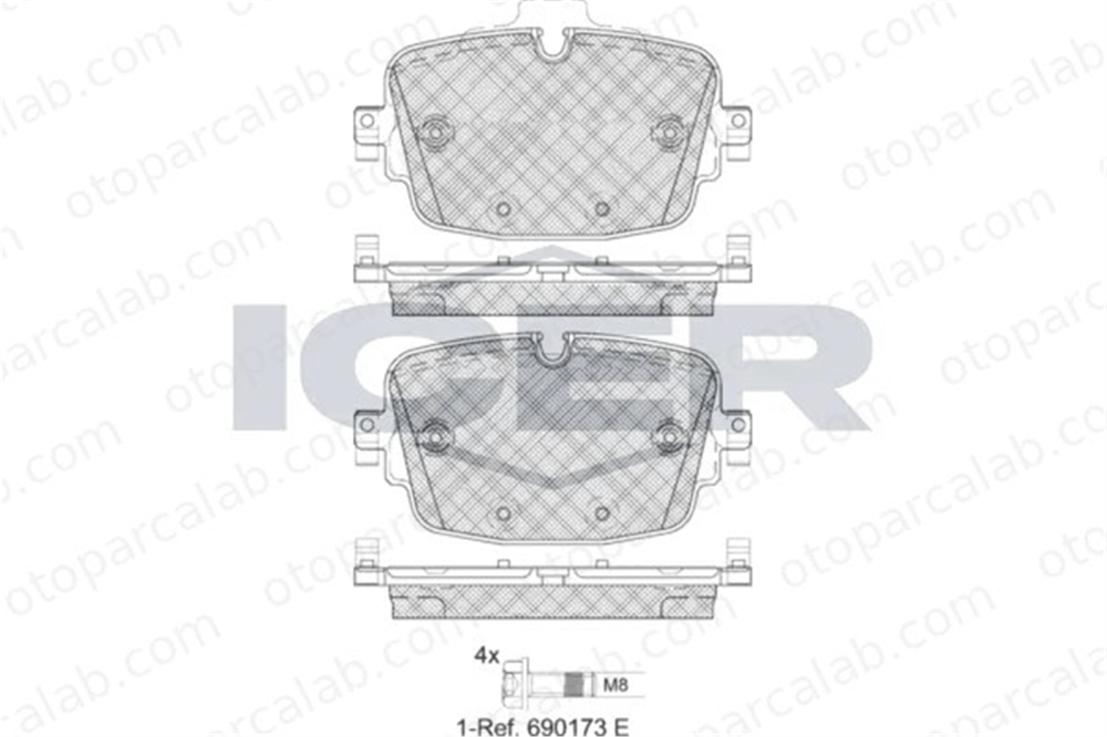 AP 05P2359 Fren Disk Balata Arka AUDI Q7 A6 C8 4M0698451K 4M0698451Q