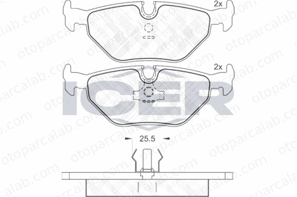 AP 05P297 Fren Disk Balata Arka BMW 5 3 34211154221 34211157044