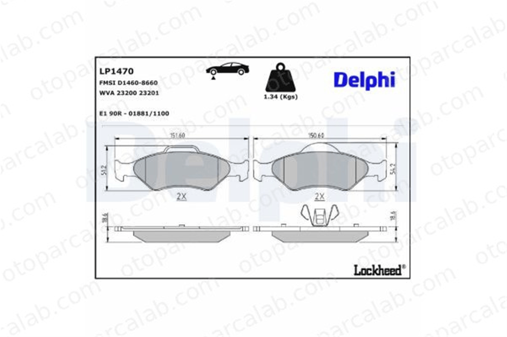 APETECH AP1443 Fren Disk Balata Ön FORD ESCORT VI ESCORT VI Sedan LP1470 1111857