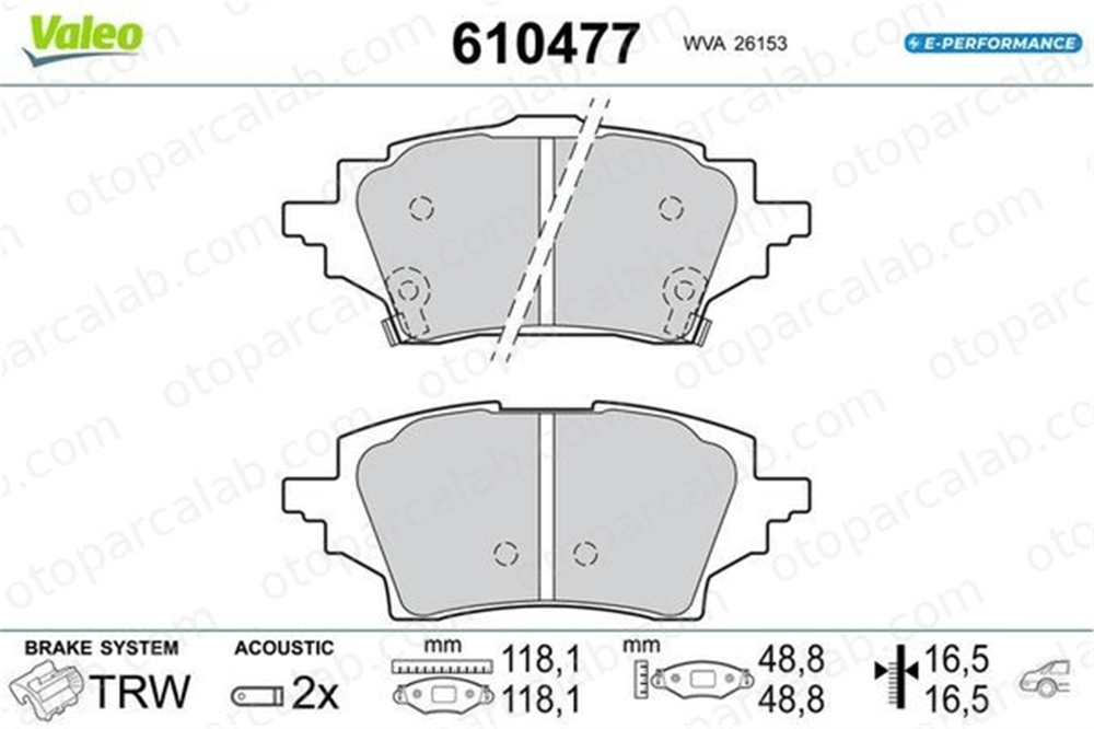 ART A08.3608 Fren Disk Balata Arka TOYOTA C-HR COROLLA Hatchback 446602400 4466F4010