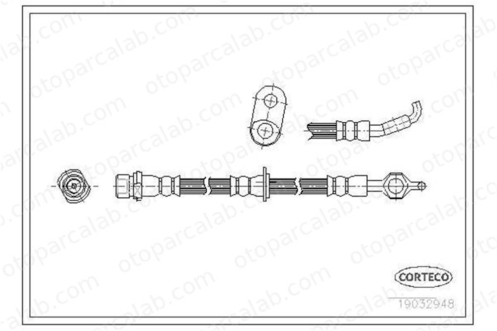 ASPART 3HOS1424 Fren Hortumu Ön Sağ TOYOTA COROLLA Station wagon COROLLA Compact 9008094068