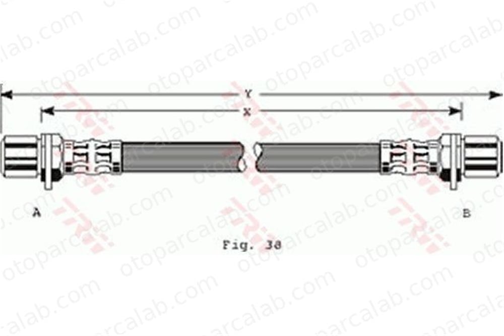 ASPART 3HOS1439 Fren Hortumu Arka Sağ veya Sol TOYOTA COROLLA Compact COROLLA Liftback 9094702472 9094702497