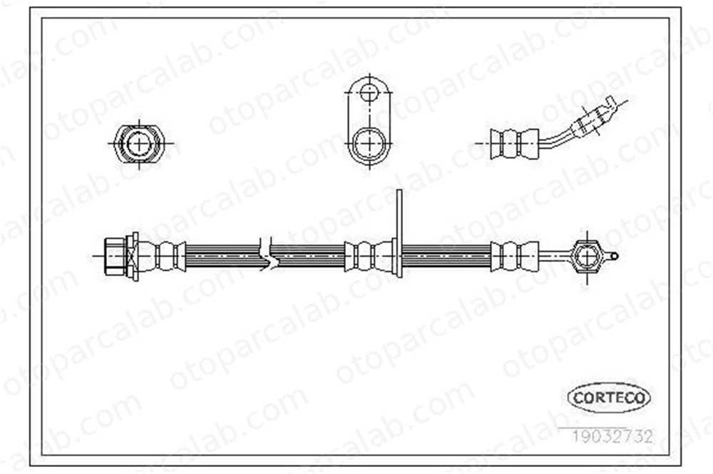 ASPART 3HOS1446 Fren Hortumu Ön Sağ TOYOTA RAV 4 I RAV 4 I Cabrio 9094702781