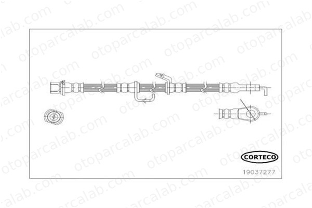 ASPART 3HOS1495 Fren Hortumu Ön Sağ TOYOTA AURIS VERSO 90947W2012