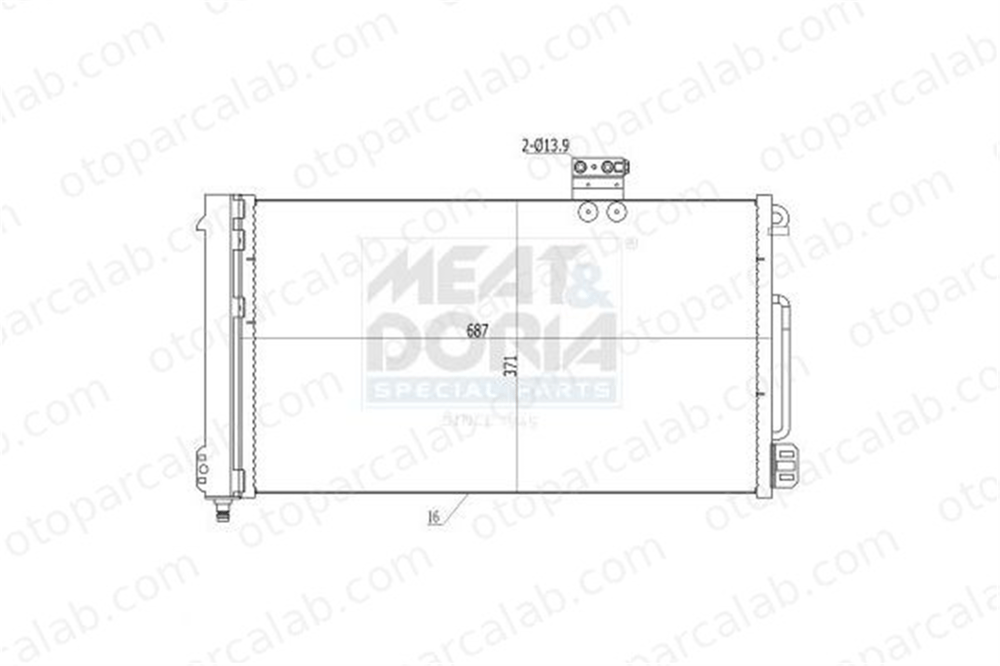 ASPART 6CAC1021 Klima Radyatörü MERCEDES-BENZ C-SERISI C-SERISI T-Model 2035000054 2035000554