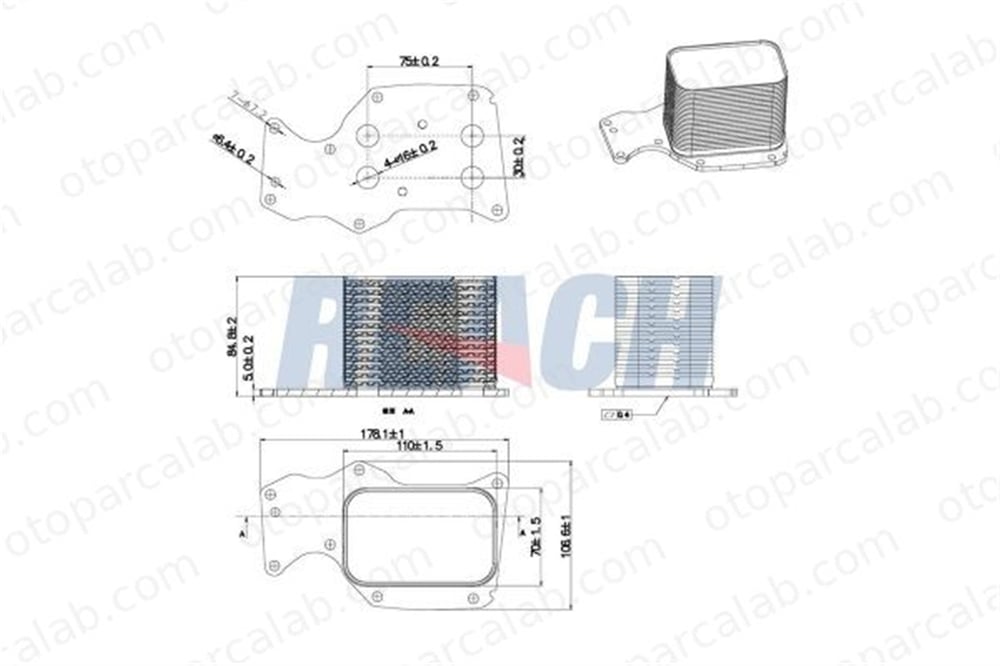 ASPART 6OCO1050 Motor Yağ Soğutucu BMW X3 3 11428574005 11428585625