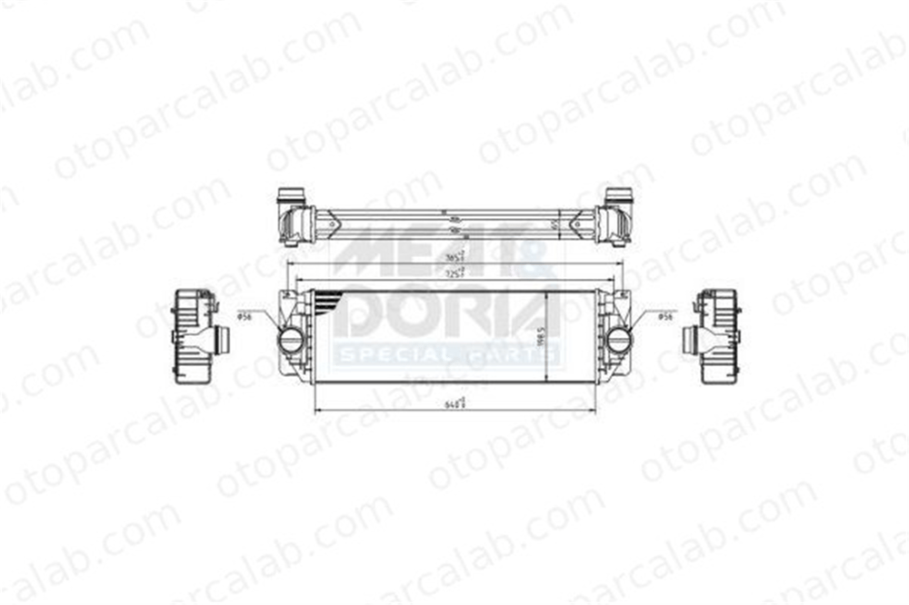ASPART 6TRA1027 Turbo Radyatörü MERCEDES-BENZ SPRINTER 3,5-t Panelvan/Van SPRINTER 3,5-t Platform şasi 9065010201 2E0145804A