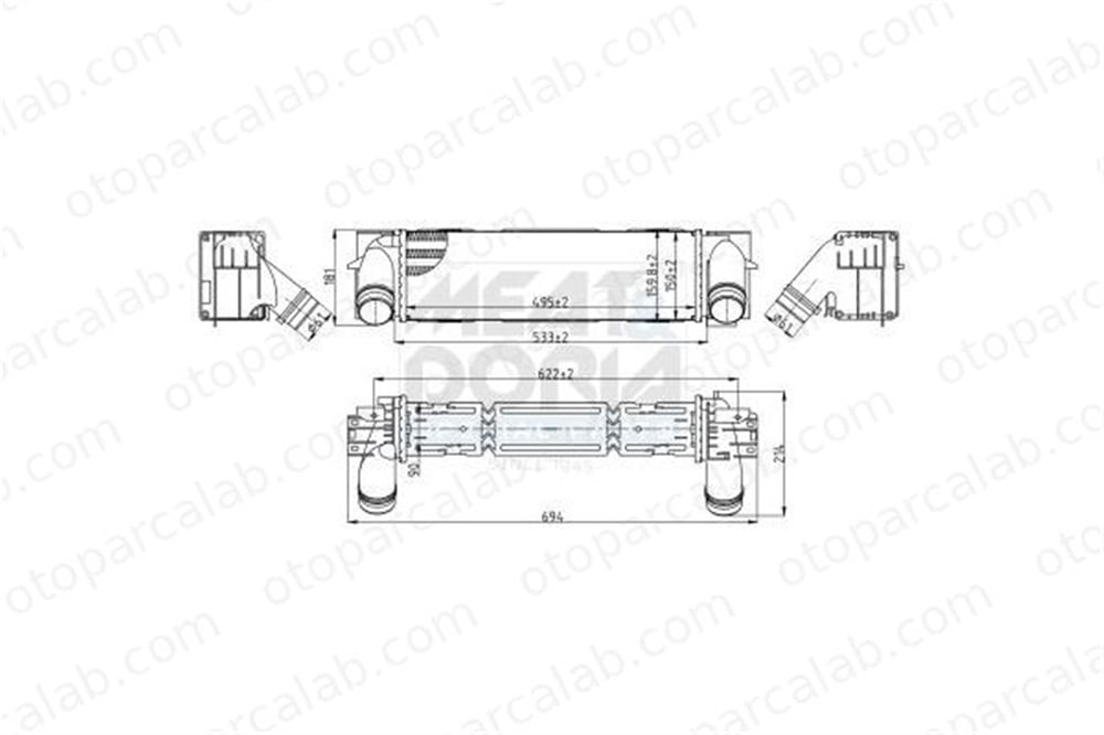 ASPART 6TRA1034 Turbo Radyatörü BMW X4 X3 17517823571