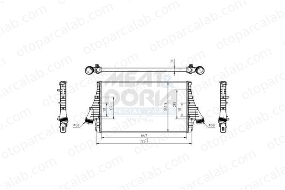 ASPART 6TRA1050 Turbo Radyatörü FIAT CROMA OPEL SIGNUM Hatchback 13167338 51749913