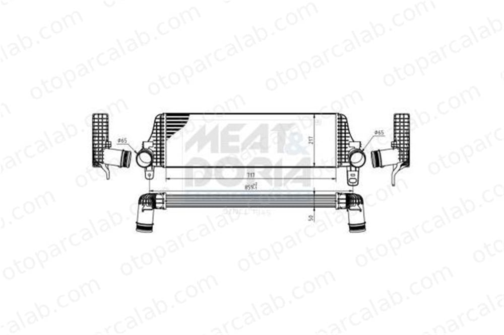 ASPART 6TRA1073 Turbo Radyatörü VW MULTIVAN T5 MULTIVAN T6 7E0145804A 7E0145804C