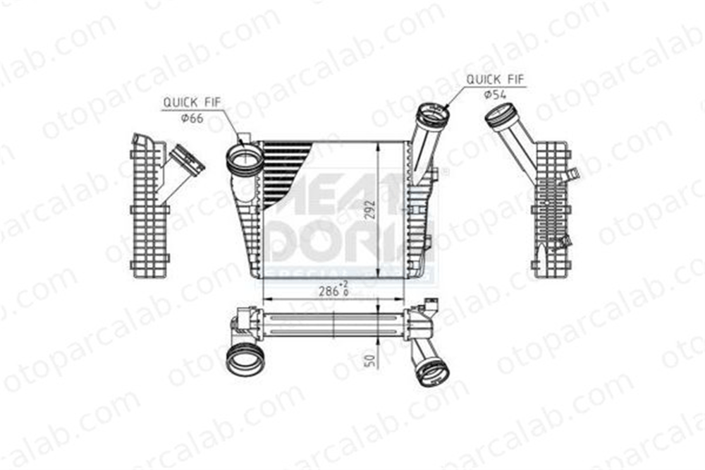 ASPART 6TRA1074 Turbo Radyatörü AUDI Q7 VW TOUAREG 7L6145804A 7L6145804