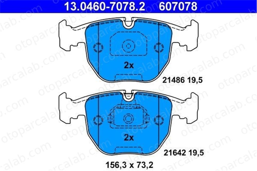 ATE 13.0460-7078.2 Fren Disk Balata Ön BMW 5 5 Touring 34116761252 34112180419