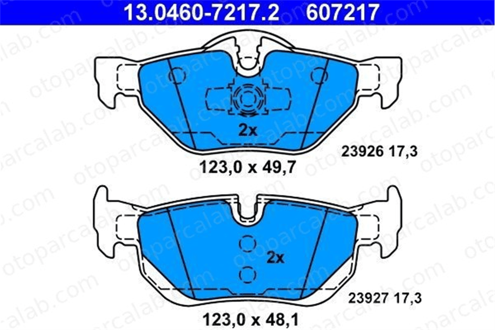 ATE 13.0460-7217.2 Fren Disk Balata Arka BMW 3 Touring 3 34216774692 34216767150