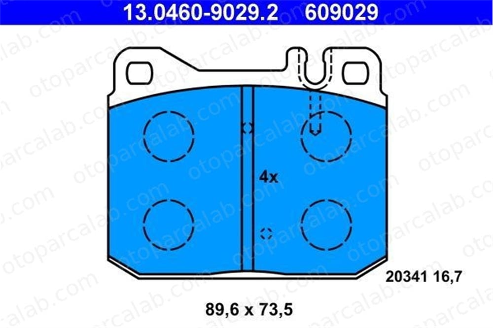 ATE 13.0460-9029.2 Fren Disk Balata Ön MERCEDES-BENZ S-SERISI 123 Sedan A0014209920 4205920