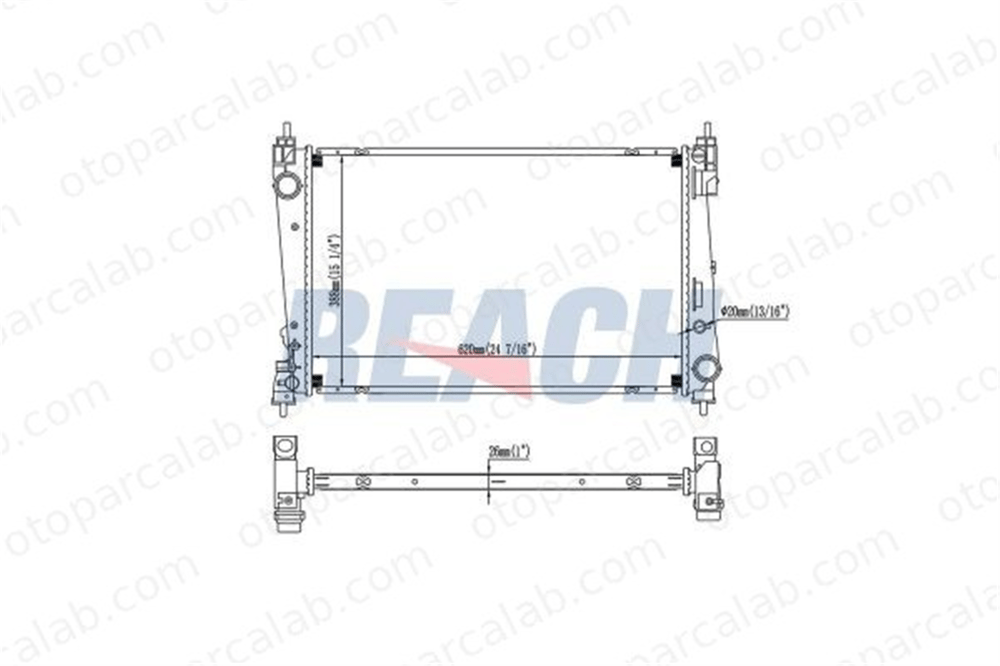 AXAM 02-13-05-4168 Su Radyatörü FIAT BRAVO II LANCIA DELTA III 51808364 51840476