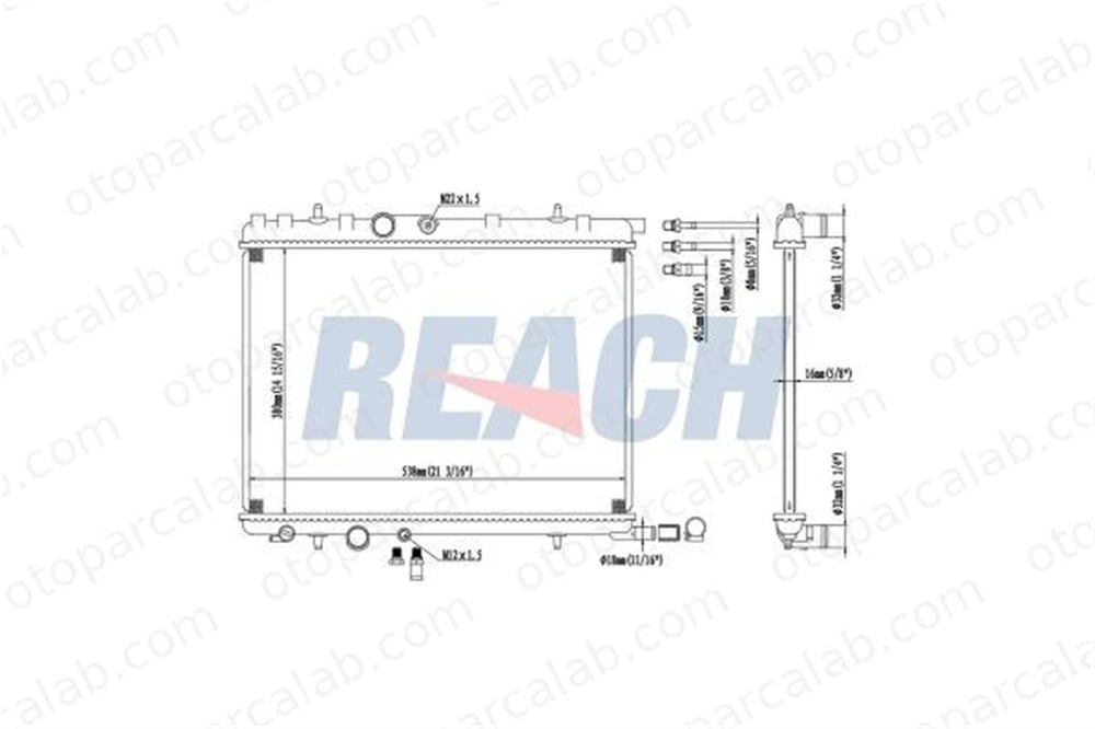 AXAM 03-08-05-3965 Su Radyatörü PEUGEOT PARTNER Kasa/büyük limuzin 308 I 9647421380 1130J3