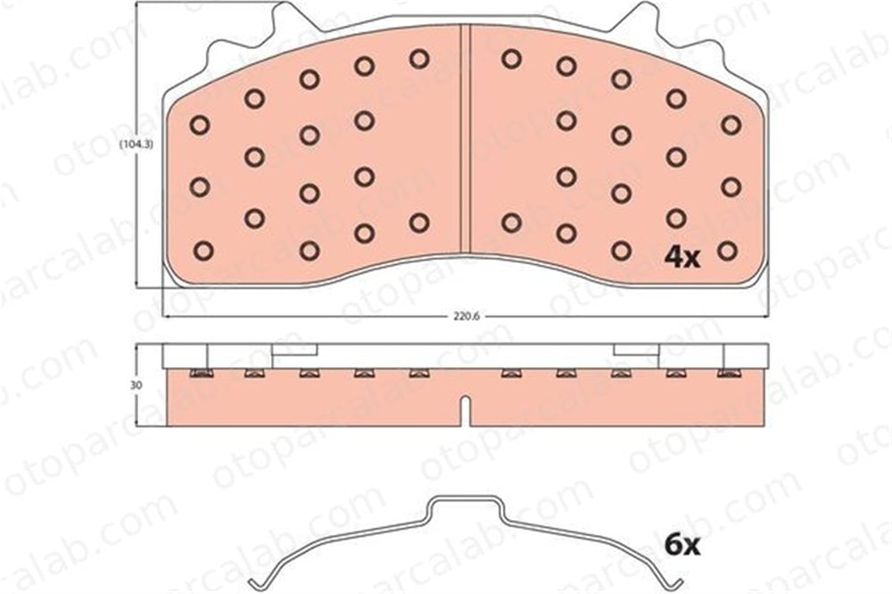 AXAM 11-09-01-4145 Fren Disk Balata Ön MERCEDES-BENZ AROCS ACTROS MP4 / MP5 A0014215210 A0084206320