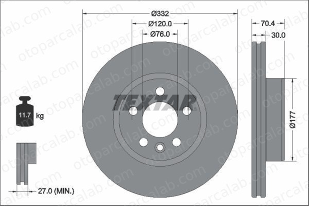 AYD 51573 Fren Disk Ayna Ön Sağ ve Sol VW GRAND CALIFORNIA Camper 2N0615301E 2N0615301C