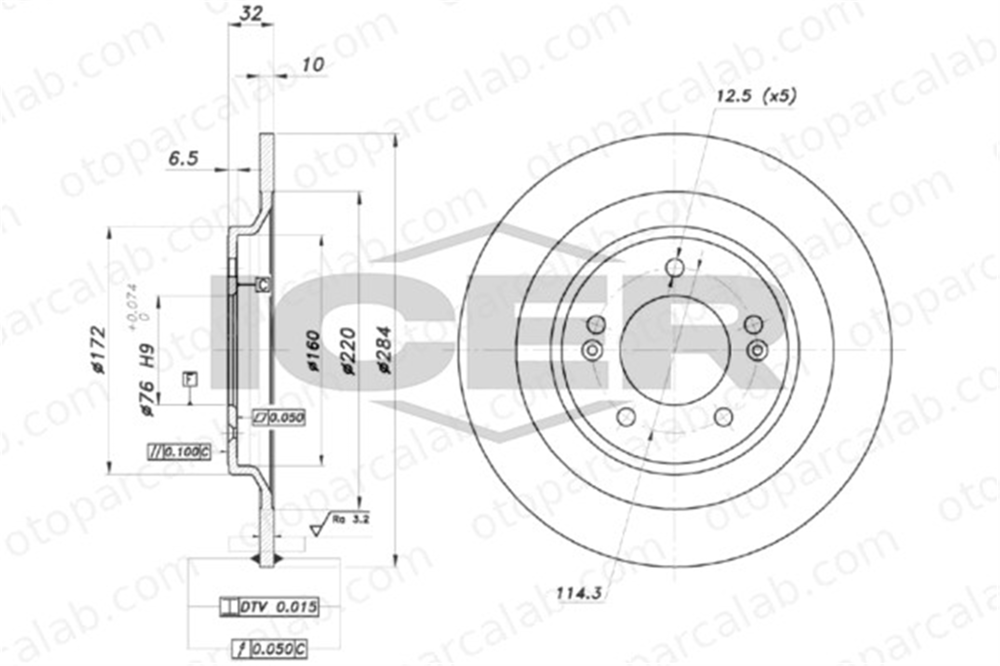 AYD 51584 Fren Disk Ayna Arka Sağ ve Sol KIA SORENTO IV HYUNDAI SANTA FE IV 58411N7000 58411L1100