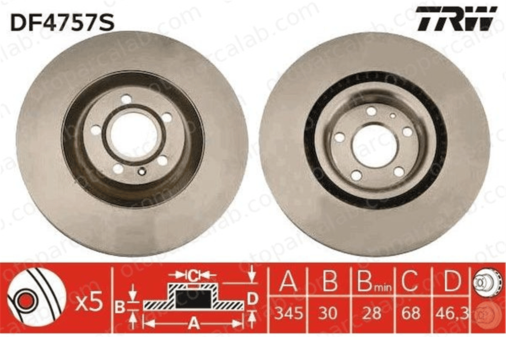 AYD 51598 Fren Disk Ayna Ön Sağ ve Sol AUDI A4 B7 A4 B6 8E0615301T 8E0615301K