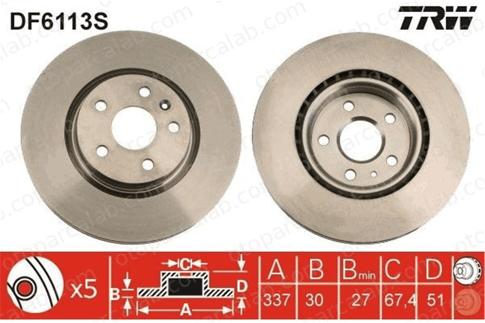 AYD 51631 Fren Disk Ayna Ön Sağ ve Sol OPEL INSIGNIA A INSIGNIA A Sports Tourer 13579153 13501940