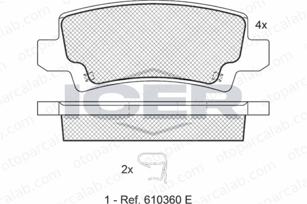 AYD 60044AA Fren Disk Balata Arka TOYOTA COROLLA COROLLA Sedan 446602020 8660000742